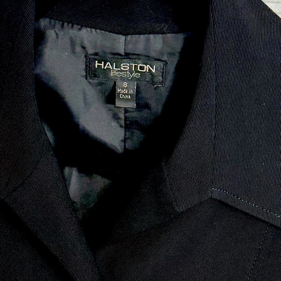 Halston Lifestyle Vintage women’s Black Midi Jacket. Size 8 - Picture 7 of 7